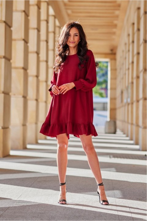 Sukienka Model Sintra BOR SUK0498 Bordo - Roco Fashion Roco Fashion Sukienka Model Sintra BOR SUK0498 Bordo - Roco Fashion Roco Fashion