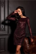 Sukienka Model Twinkle BOR SUK0504 Bordo - Roco Fashion Roco Fashion Sukienka Model Twinkle BOR SUK0504 Bordo - Roco Fashion Roco Fashion