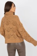 Sweter Damski Model EM-SW-1037-01.24X Camel - EM EM Sweter Damski Model EM-SW-1037-01.24X Camel - EM EM