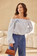 Bluzka Model Lima BLU0207-04K White - Roco Fashion Roco Fashion Bluzka Model Lima BLU0207-04K White - Roco Fashion Roco Fashion