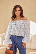 Bluzka Model Lima BLU0207-04K White - Roco Fashion Roco Fashion Bluzka Model Lima BLU0207-04K White - Roco Fashion Roco Fashion