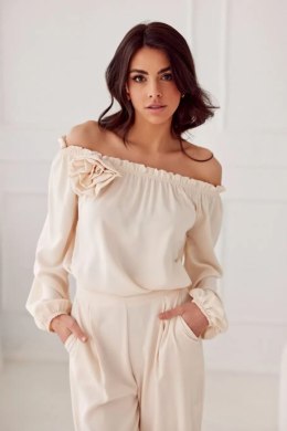 Bluzka model Rosie BEJ BLU0180 Light Beige - Roco Fashion Roco Fashion