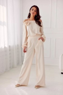 Bluzka model Rosie BEJ BLU0180 Light Beige - Roco Fashion Roco Fashion