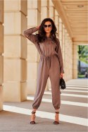 Kombinezon Model Farah BRJ KMB0007 Light Brown - Roco Fashion Roco Fashion Kombinezon Model Farah BRJ KMB0007 Light Brown - Roco Fashion Roco Fashion