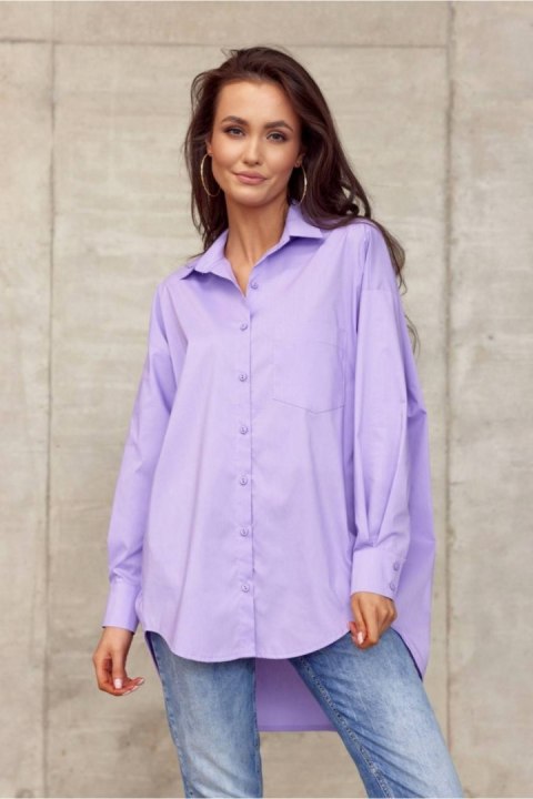 Koszula Damska Model FIO BLU0155 Violet - Roco Fashion Roco Fashion Koszula Damska Model FIO BLU0155 Violet - Roco Fashion Roco Fashion