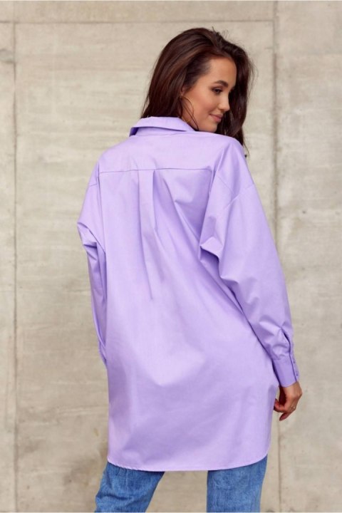 Koszula Damska Model FIO BLU0155 Violet - Roco Fashion Roco Fashion Koszula Damska Model FIO BLU0155 Violet - Roco Fashion Roco Fashion
