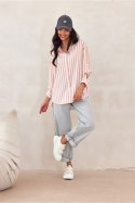 Koszula Damska Model Nadia ROZ BLU0199 Pink - Roco Fashion Roco Fashion Koszula Damska Model Nadia ROZ BLU0199 Pink - Roco Fashion Roco Fashion