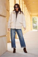 Kurtka Damska Model Ivon BEJ KUR0027 Beige - Roco Fashion Roco Fashion Kurtka Damska Model Ivon BEJ KUR0027 Beige - Roco Fashion Roco Fashion