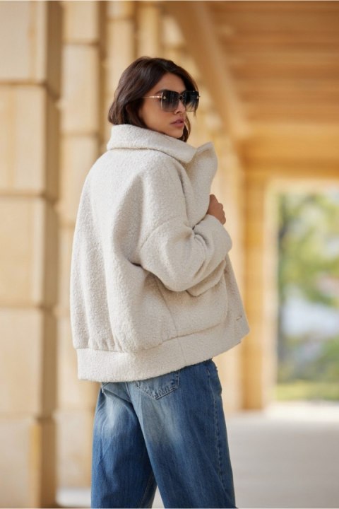 Kurtka Damska Model Ivon BEJ KUR0027 Beige - Roco Fashion Roco Fashion Kurtka Damska Model Ivon BEJ KUR0027 Beige - Roco Fashion Roco Fashion