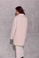 Płaszcz Damski Model Betty BEJ PLA0040 Light Beige - Roco Fashion Roco Fashion Płaszcz Damski Model Betty BEJ PLA0040 Light Beige - Roco Fashion Roco Fashion