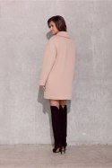 Płaszcz Damski Model Betty BEZ PLA0040 Beige - Roco Fashion Roco Fashion Płaszcz Damski Model Betty BEZ PLA0040 Beige - Roco Fashion Roco Fashion