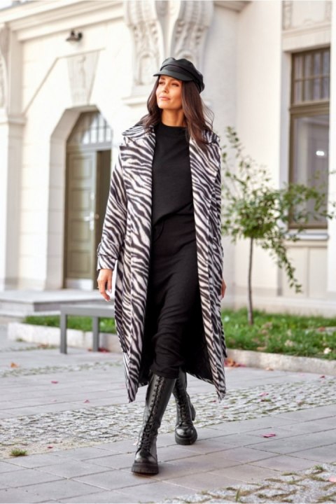 Płaszcz Damski Model Palermo CZB PLA0034 Black - Roco Fashion Roco Fashion Płaszcz Damski Model Palermo CZB PLA0034 Black - Roco Fashion Roco Fashion