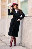 Płaszcz Damski Model Sovan CZA PLA0035 Black - Roco Fashion Roco Fashion Płaszcz Damski Model Sovan CZA PLA0035 Black - Roco Fashion Roco Fashion