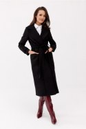 Płaszcz Damski Model Sovan CZA PLA0035 Black - Roco Fashion Roco Fashion Płaszcz Damski Model Sovan CZA PLA0035 Black - Roco Fashion Roco Fashion