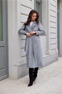 Płaszcz Damski Model Sovan SZA PLA0035 Grey - Roco Fashion Roco Fashion Płaszcz Damski Model Sovan SZA PLA0035 Grey - Roco Fashion Roco Fashion