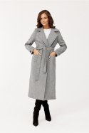Płaszcz Damski Model Sovan SZA PLA0035 Grey - Roco Fashion Roco Fashion Płaszcz Damski Model Sovan SZA PLA0035 Grey - Roco Fashion Roco Fashion