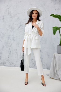 Spodnie Damskie Model EKR 0015 7/8 Ecru - Roco Fashion Roco Fashion