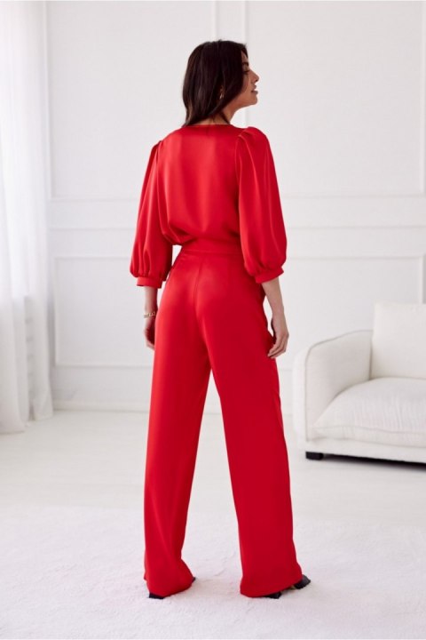Spodnie Damskie Model Elsa CZE SPD0034 Red - Roco Fashion Roco Fashion Spodnie Damskie Model Elsa CZE SPD0034 Red - Roco Fashion Roco Fashion