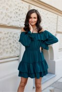 Sukienka Model Almeria BUT SUK0297 Bottle Green - Roco Fashion Roco Fashion Sukienka Model Almeria BUT SUK0297 Bottle Green - Roco Fashion Roco Fashion