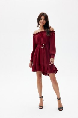 Sukienka Model Chiara BOR SUK0499 Bordo - Roco Fashion Roco Fashion