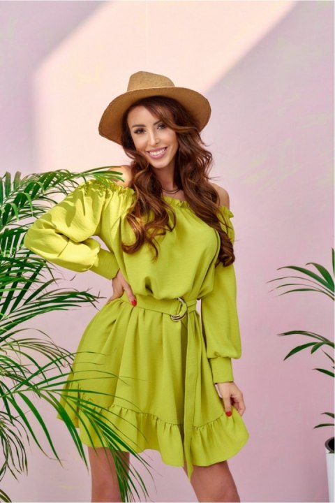 Sukienka Model Cindy LIM SUK0400 Limonka - Roco Fashion Roco Fashion