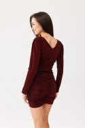 Sukienka Model Maya CBO SUK0489 Black/Bordo - Roco Fashion Roco Fashion