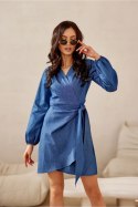 Sukienka Model Vika SUK0516-J03 Blue - Roco Fashion Roco Fashion Sukienka Model Vika SUK0516-J03 Blue - Roco Fashion Roco Fashion