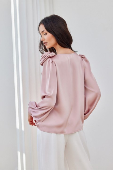 Bluzka Model Evelyn ROZ BLU0194 Pink - Roco Fashion Roco Fashion Bluzka Model Evelyn ROZ BLU0194 Pink - Roco Fashion Roco Fashion