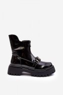 Botki Model DA MR870-94 Black Lakier - Step in style Step in style Botki Model DA MR870-94 Black Lakier - Step in style Step in style