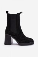 Botki Model Piovere 8600 Black Zamsz - Step in style Step in style Botki Model Piovere 8600 Black Zamsz - Step in style Step in style