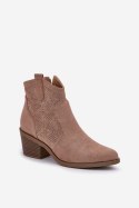 Botki Model S.Barski HY51-061 Beige - Step in style Step in style Botki Model S.Barski HY51-061 Beige - Step in style Step in style