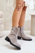 Botki Model Vinceza 66696 Grey Zamsz - Step in style Step in style Botki Model Vinceza 66696 Grey Zamsz - Step in style Step in style