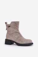Botki Model Vinceza 66696 Grey Zamsz - Step in style Step in style Botki Model Vinceza 66696 Grey Zamsz - Step in style Step in style