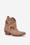 Botki Model Zazoo 2994/023 Beige - Step in style Step in style Botki Model Zazoo 2994/023 Beige - Step in style Step in style