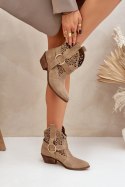 Botki Model Zazoo 2994/023 Beige - Step in style Step in style Botki Model Zazoo 2994/023 Beige - Step in style Step in style