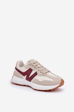Buty Sportowe Model Britma LA295P Beige/Bordo - Step in style Step in style
