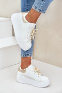 Buty Sportowe Model Lerissna 9148 White/Gold - Step in style Step in style Buty Sportowe Model Lerissna 9148 White/Gold - Step in style Step in style