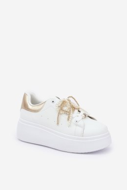 Buty Sportowe Model Lerissna 9148 White/Gold - Step in style Step in style