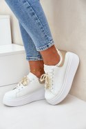 Buty Sportowe Model Lerissna 9148 White/Gold - Step in style Step in style Buty Sportowe Model Lerissna 9148 White/Gold - Step in style Step in style