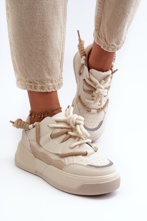Buty Sportowe Model Moariella VL232P Beige - Step in style Step in style Buty Sportowe Model Moariella VL232P Beige - Step in style Step in style