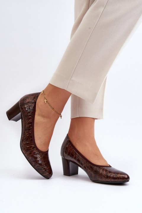 Czółenka Model Cynania 58307 Brown - Step in style Step in style Czółenka Model Cynania 58307 Brown - Step in style Step in style