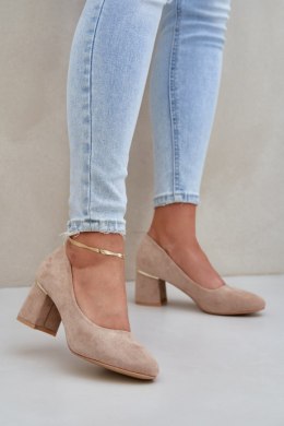 Czółenka Model Zelfitis XY26P Dark Beige - Step in style Step in style