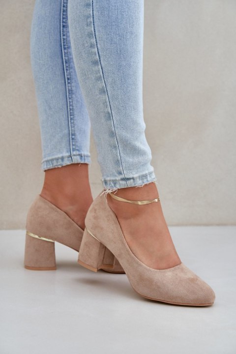 Czółenka Model Zelfitis XY26P Dark Beige - Step in style Step in style Czółenka Model Zelfitis XY26P Dark Beige - Step in style Step in style