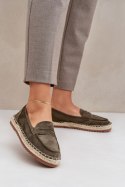 Espadryle Model Shilova LT33-01 Dark Green - Step in style Step in style Espadryle Model Shilova LT33-01 Dark Green - Step in style Step in style