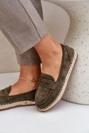 Espadryle Model Shilova LT33-01 Dark Green - Step in style Step in style Espadryle Model Shilova LT33-01 Dark Green - Step in style Step in style