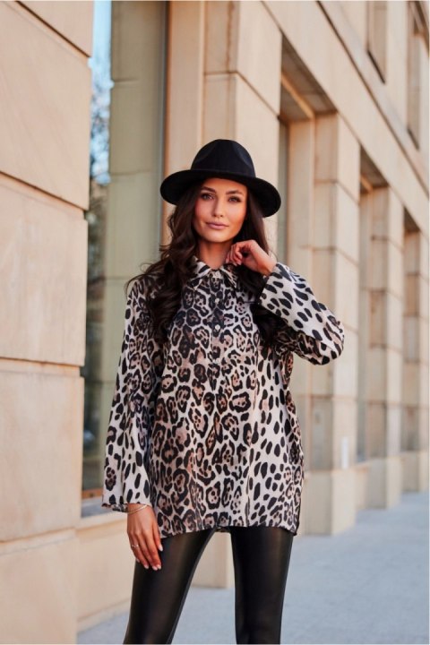 Koszula Damska Model Larisa BLU0193 W26 Multicolor - Roco Fashion Roco Fashion Koszula Damska Model Larisa BLU0193 W26 Multicolor - Roco Fashion Roco Fashion