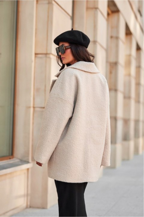 Kurtka Damska Model Camila BEJ KUR0029 Light Beige - Roco Fashion Roco Fashion Kurtka Damska Model Camila BEJ KUR0029 Light Beige - Roco Fashion Roco Fashion