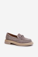 Mokasyny Model DA TW101 Grey - Step in style Step in style Mokasyny Model DA TW101 Grey - Step in style Step in style