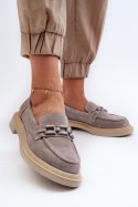 Mokasyny Model DA TW101 Grey - Step in style Step in style Mokasyny Model DA TW101 Grey - Step in style Step in style