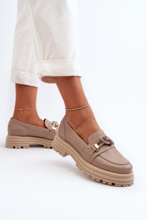 Mokasyny Model Laura Messi 2780/252 Dark Beige - Step in style Step in style Mokasyny Model Laura Messi 2780/252 Dark Beige - Step in style Step in style